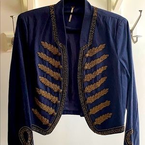 Beautiful Free People Vintage Beaded Band Jacket